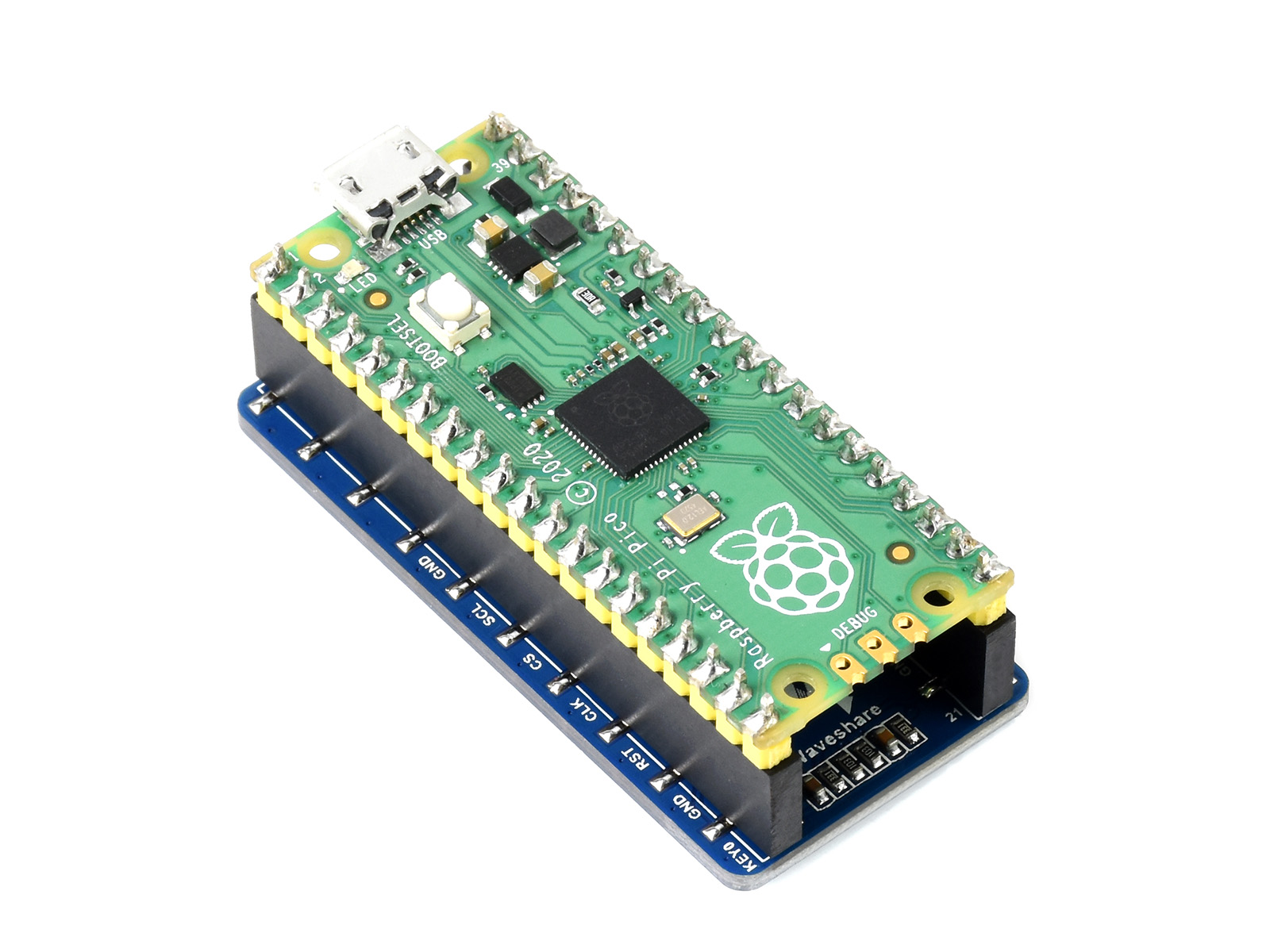 1,3-Zoll-OLED-Displaymodul für Raspberry Pi Pico, 64×128, SPI/I2C